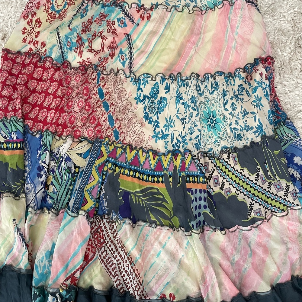 Johnny Was Multicolor Patchwork Skirt - image 2